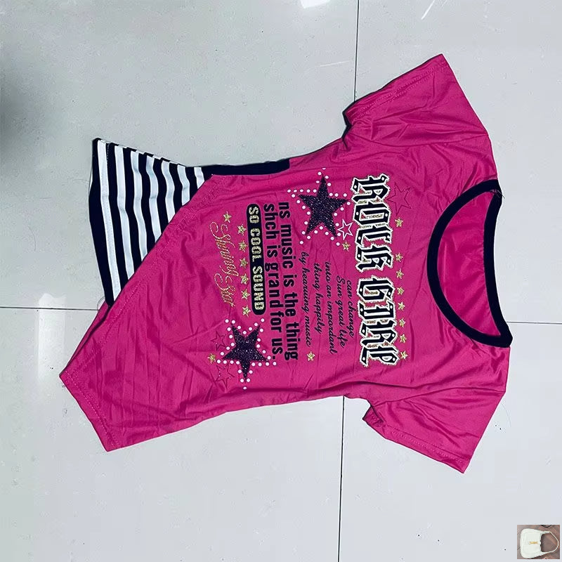 O-neck Short Sleeve Y2k Aesthetic Punk Top SA127/SA132