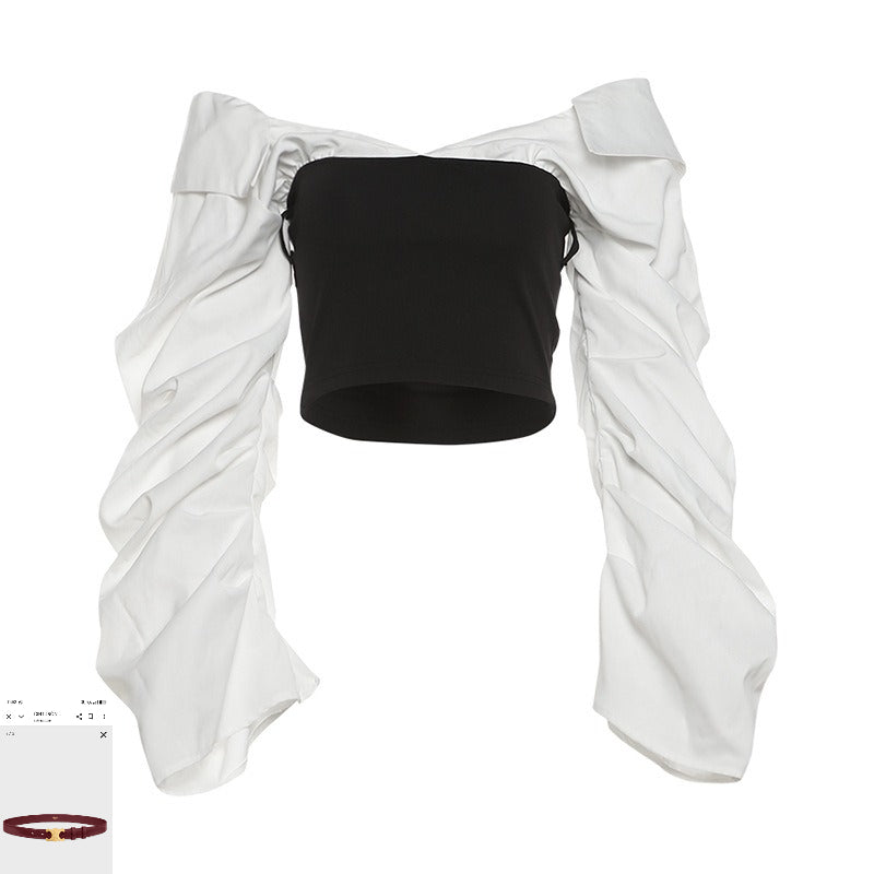 Fashion V-neck Long-sleeved Top for Women SP056