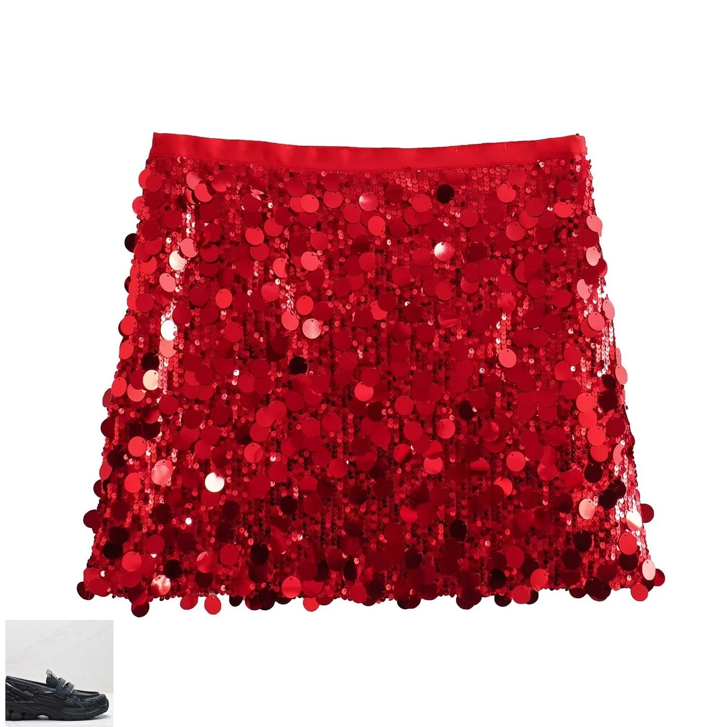 Buttocks Sequined Mini Skirt Women SA335
