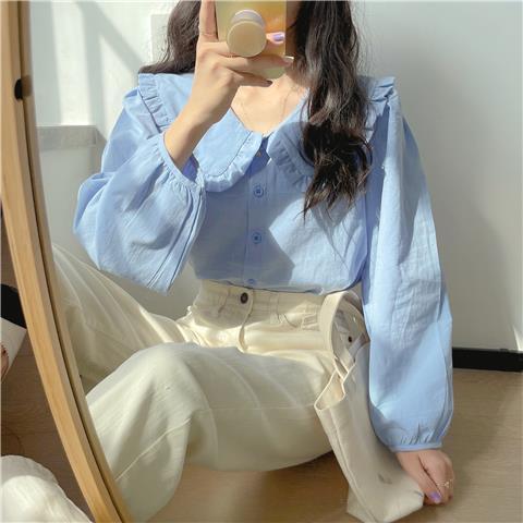 Milk Yellow Long-sleeved Shirt Woman 69A751