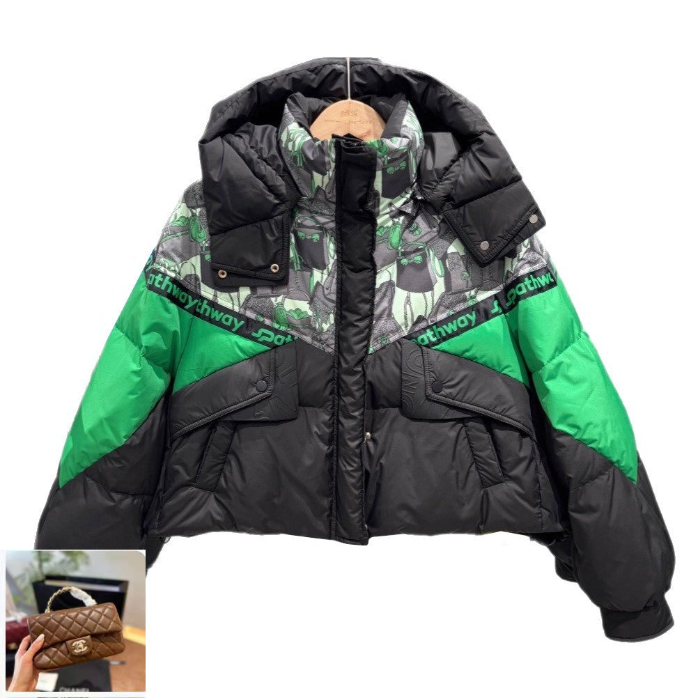 Short Printed Down Jacket for Women SA445