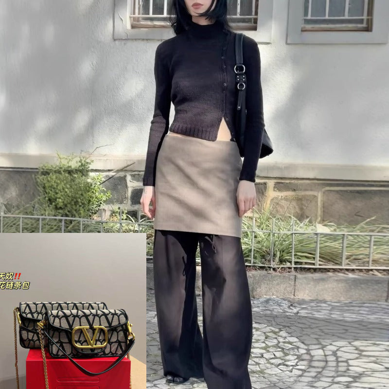 Black Turtleneck Top SA728/SA729