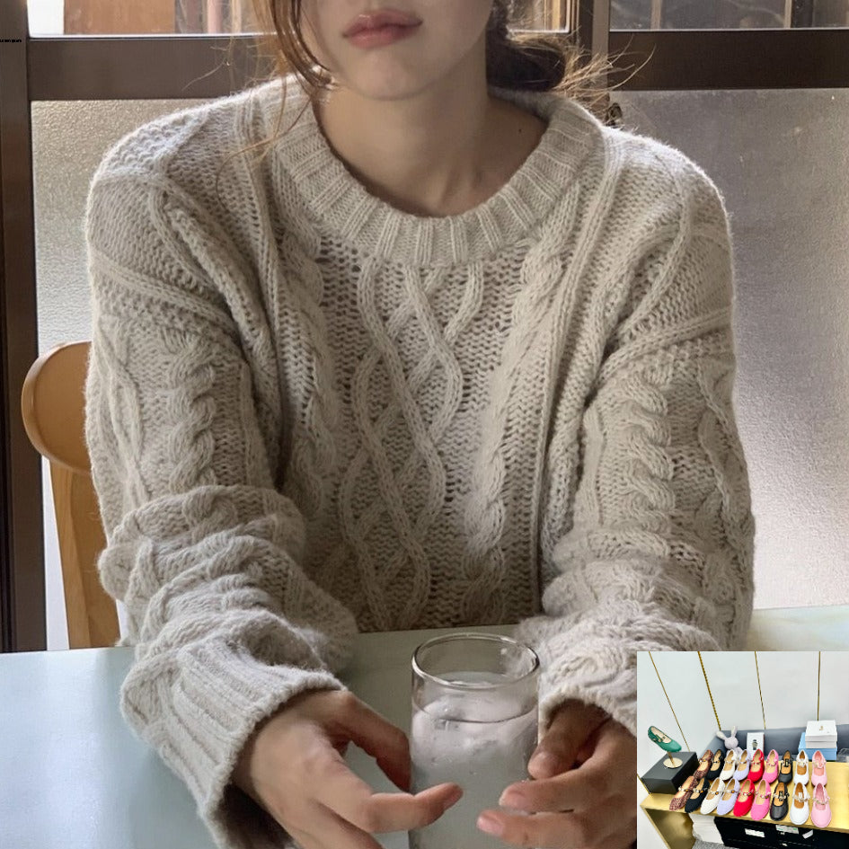 Twist Crew Neck Sweater Women SA499