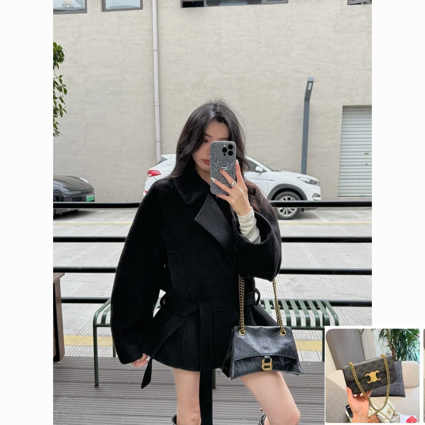 Black Woolen Coat SAB072