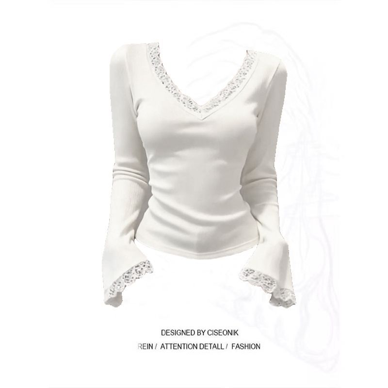 Lace V-neck T-shirt SAB217/SAB218