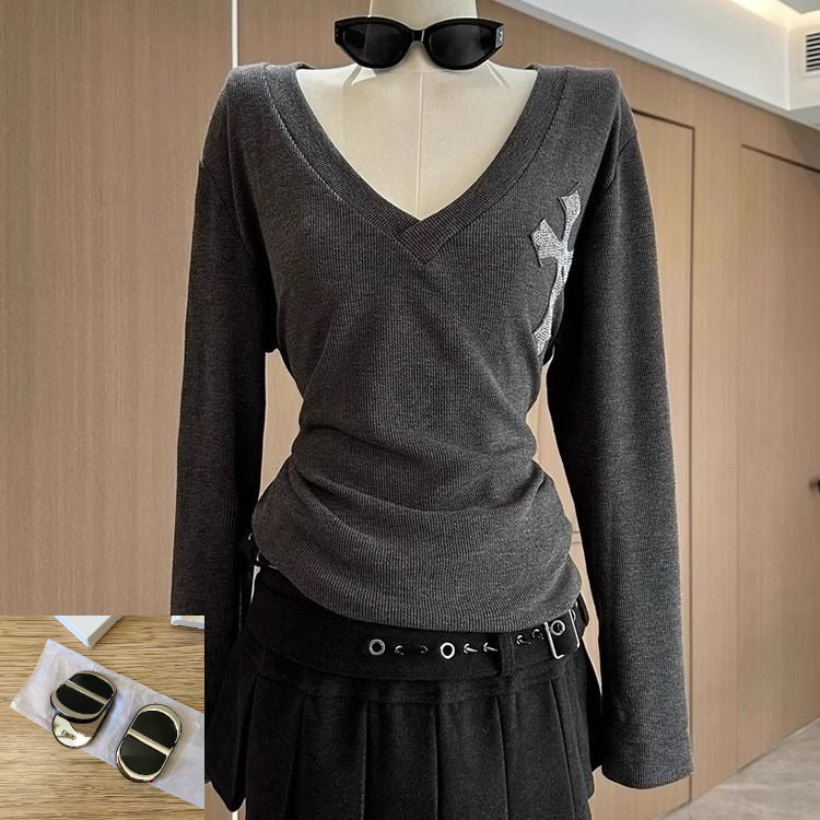 Cross-design High Street Long Sleeve Top SA814