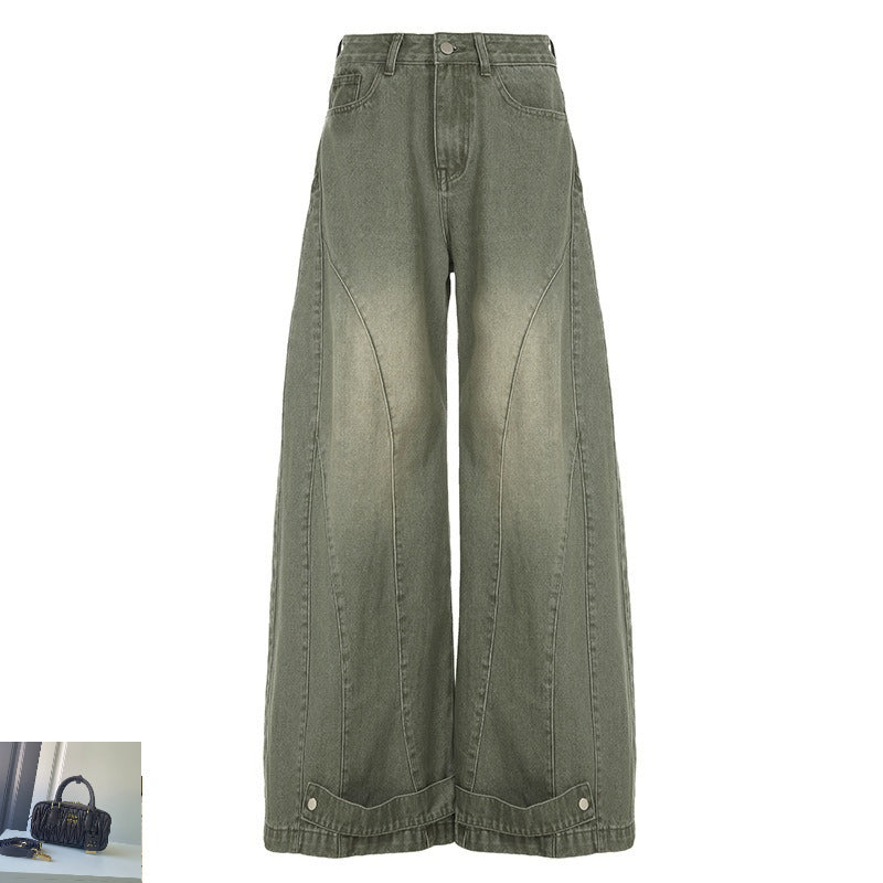 High Waist Wide Leg Big Horn Jeans SA397