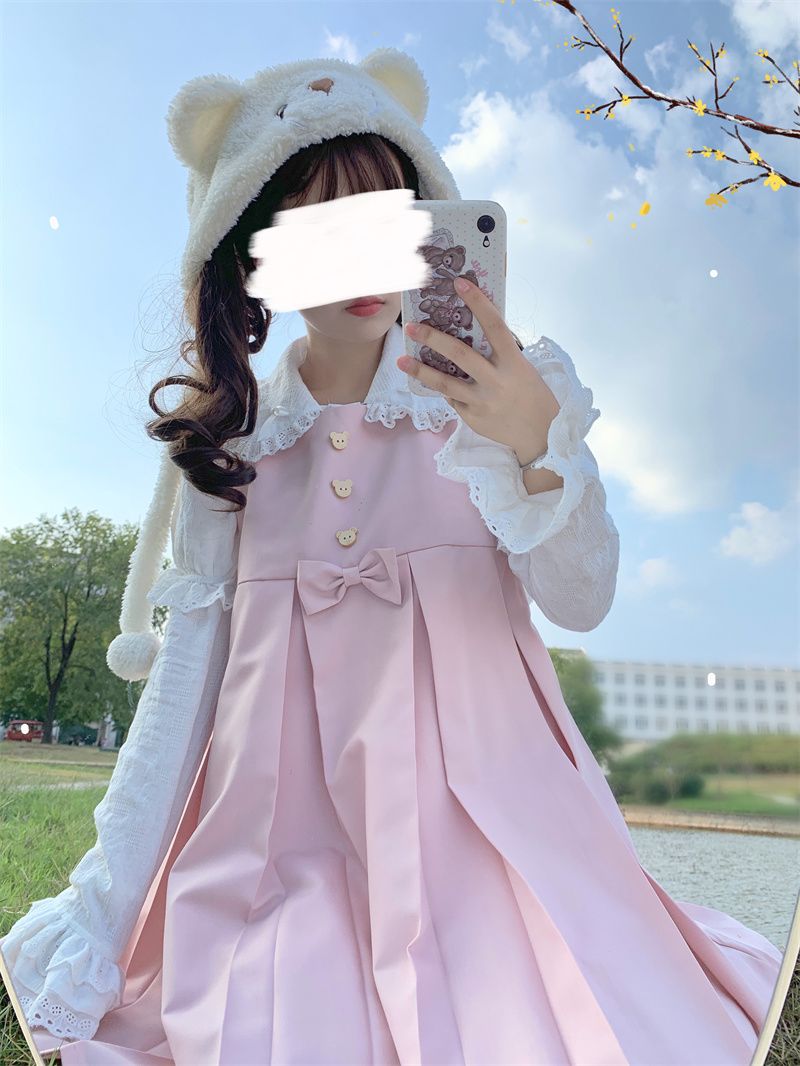 Peter Pan Collar Patchwork Long Sleeve Blouse  US-64D182