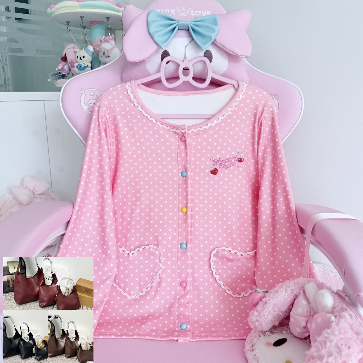 Summer Japanese Style Fresh Polka Dot Cardigan  SAB085/SAB086/SAB087