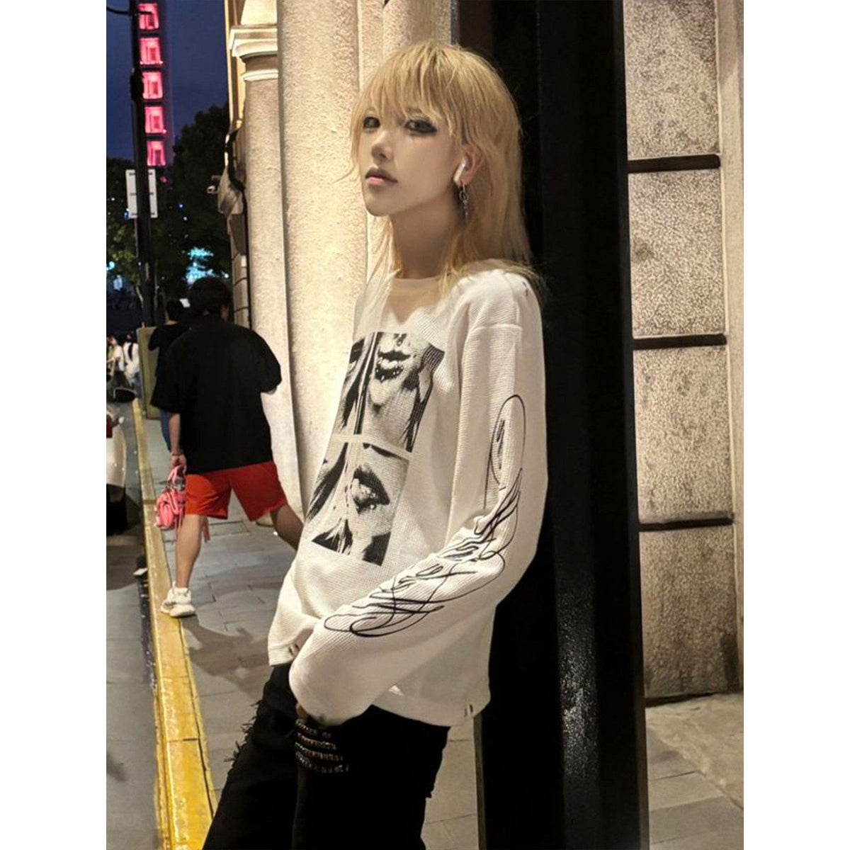 Round Neck Long Sleeve T-shirt SAB193