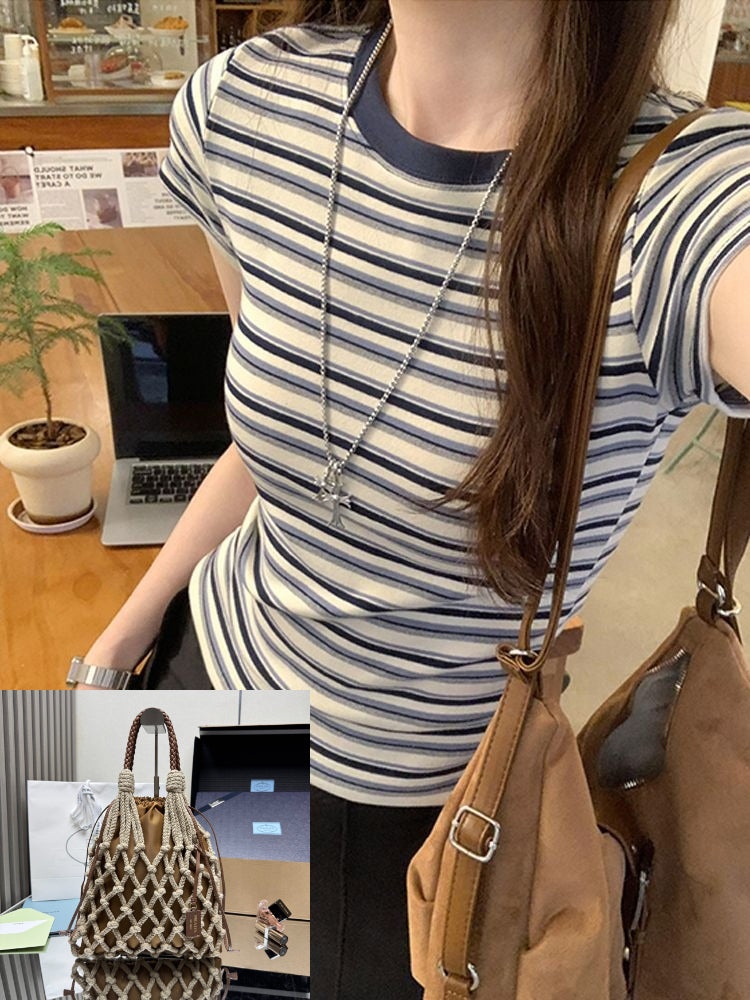 Striped Short Sleeve T-shirt SA869