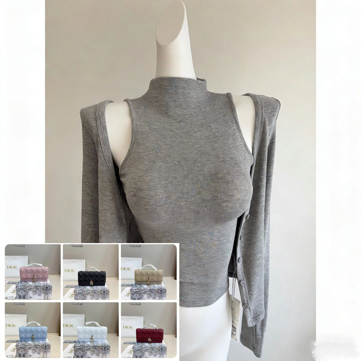 Long-sleeved Cardigan Two-piece Set SA776