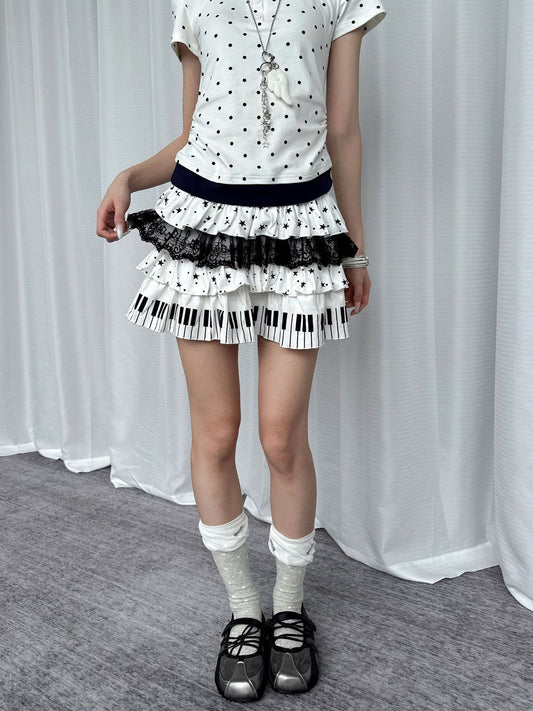 Lace Patchwork Skirt SAB018