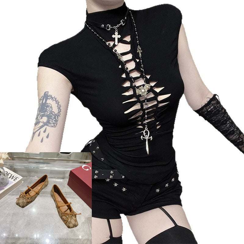 Versatile dark T-shirt SA712