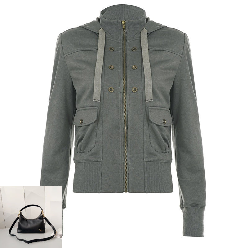 Street Style Pocket Splicing Jacket SA598