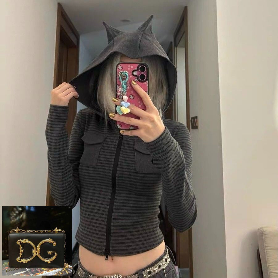 Striped Dark Style Hoodie SA724