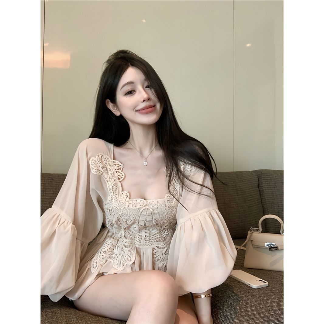 Puff Sleeve Chiffon Shirt SA952