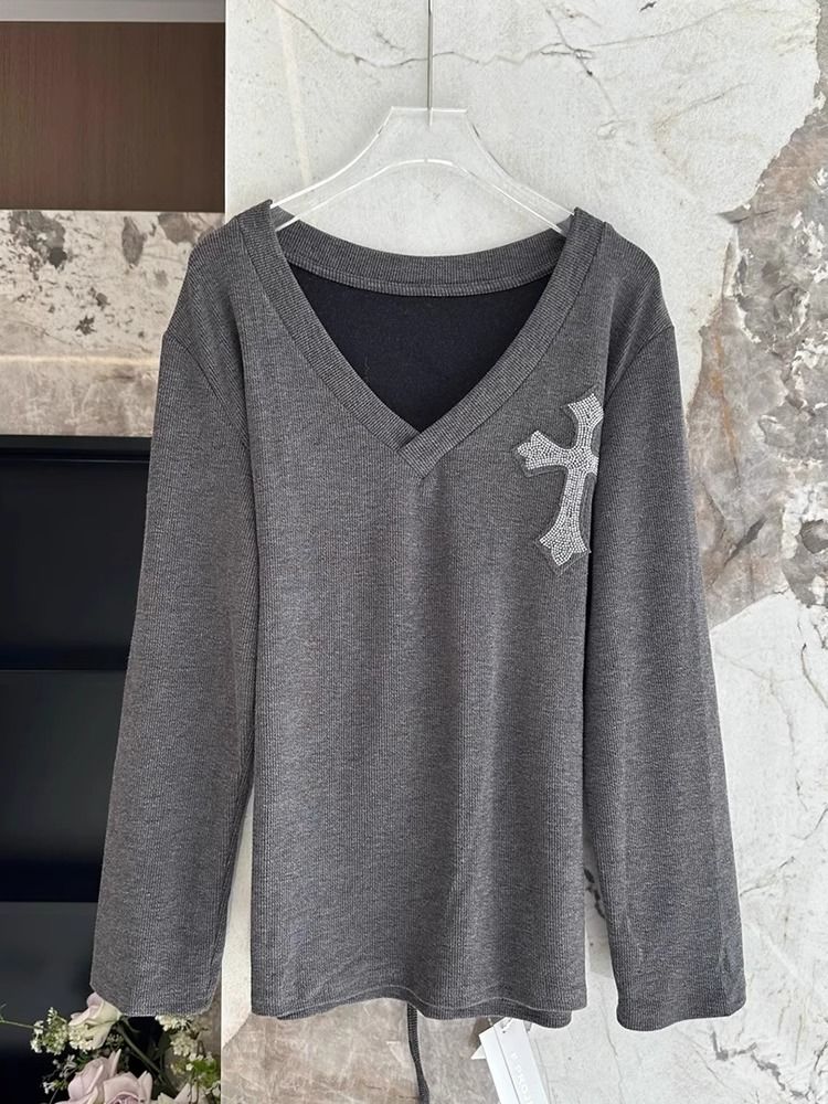 Cross-design High Street Long Sleeve Top SA814