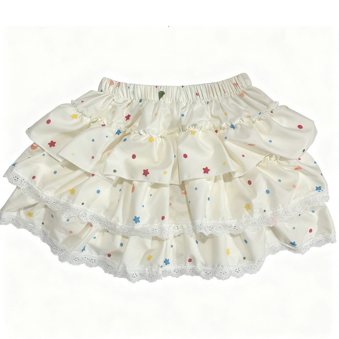 Polka Dot Printed Tutu Skirt  US 64D205
