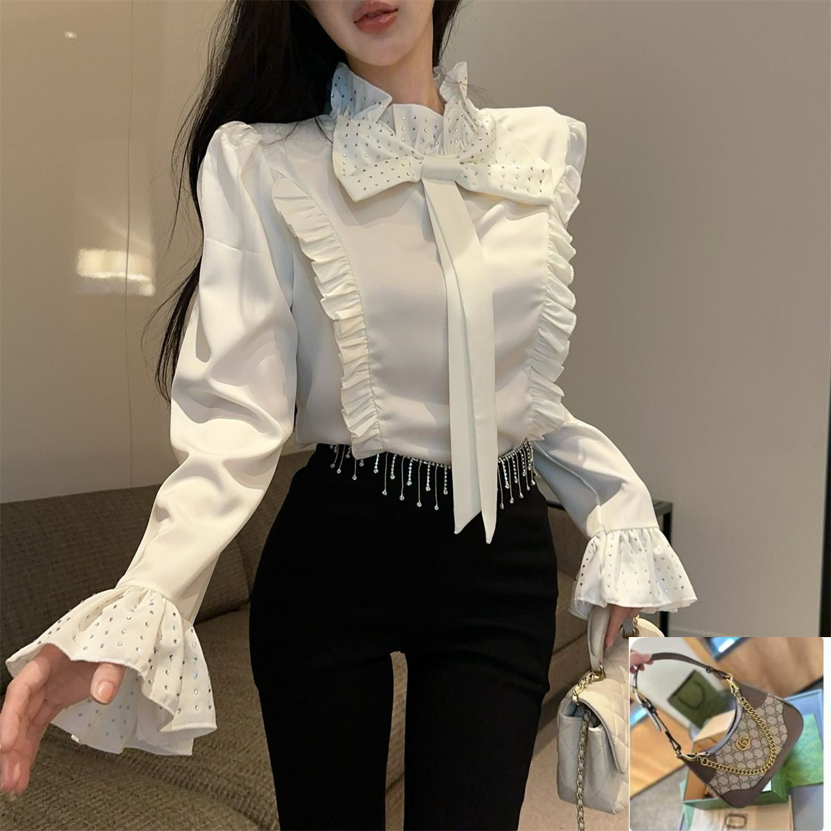 Ruffled Court Style Shirt SA951