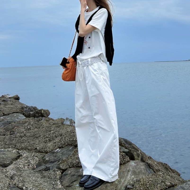 Polka Dot Waist Spliced pants SA969