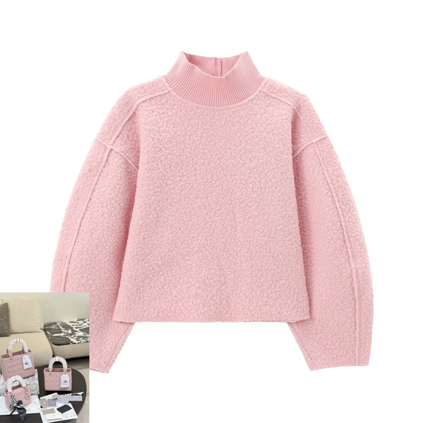 Loose Stand-up Collar Pullover Sweater SA579