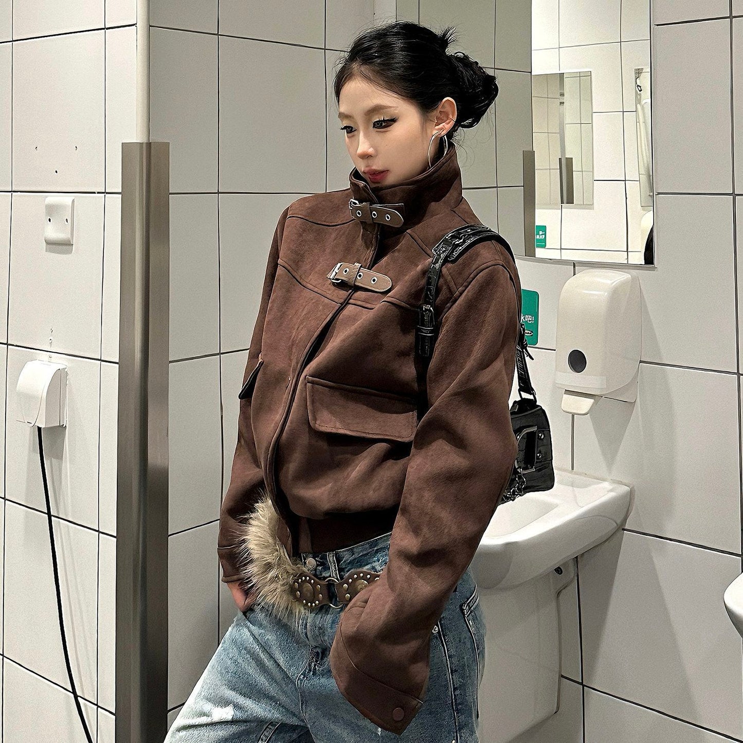 Suede High-end Jacket SAB036