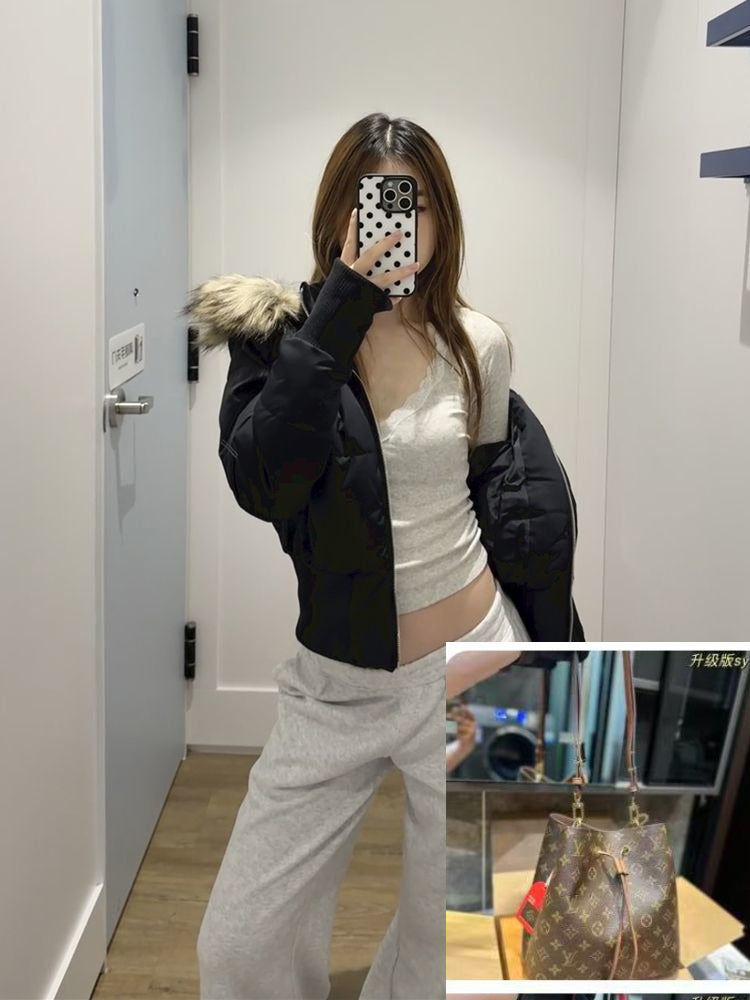Hooded Short Cotton Dress Woman  SA693