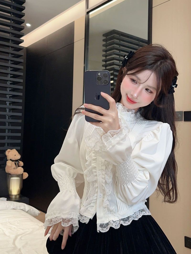 White Lace Shirt  SA953