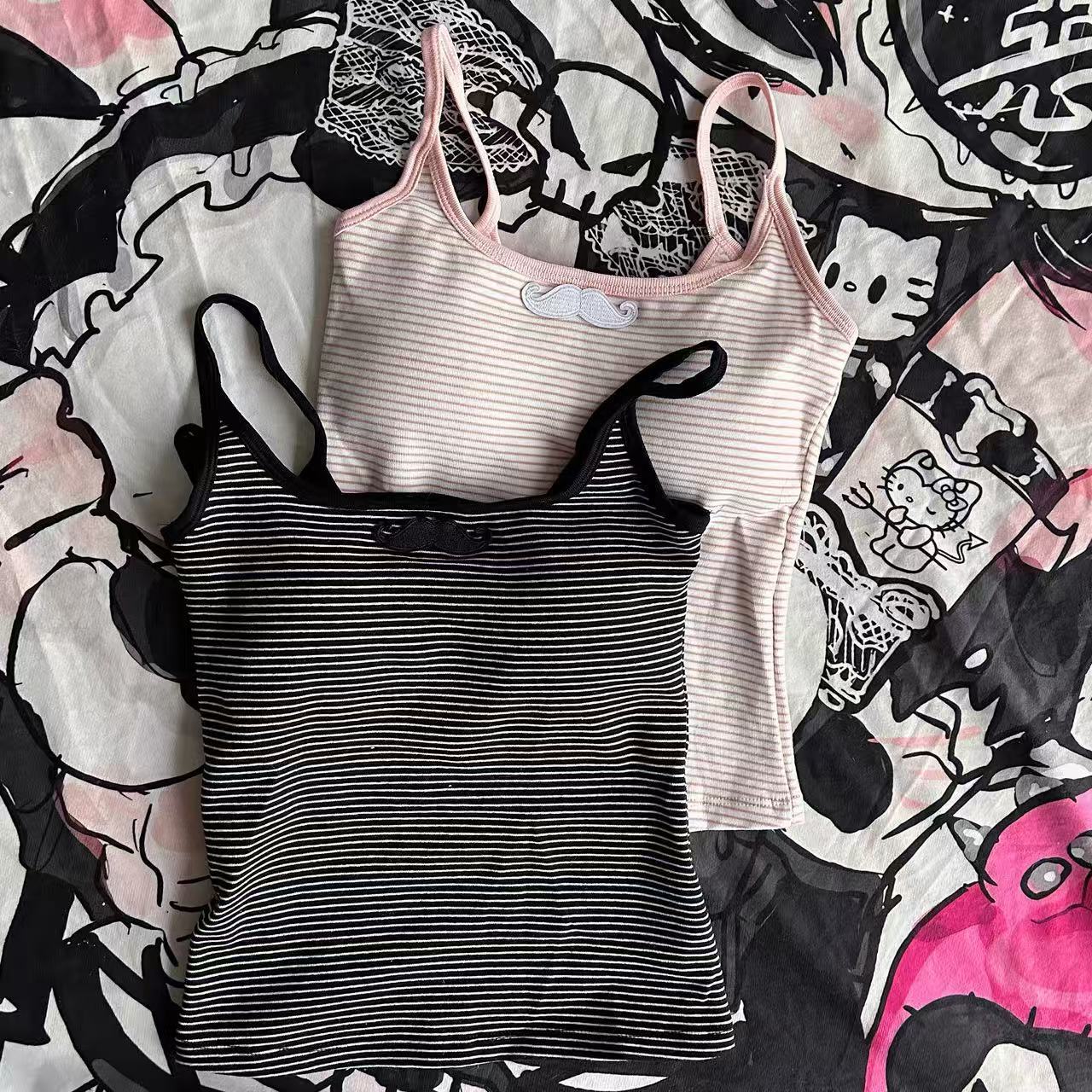 Mustache Striped Camisole SA984