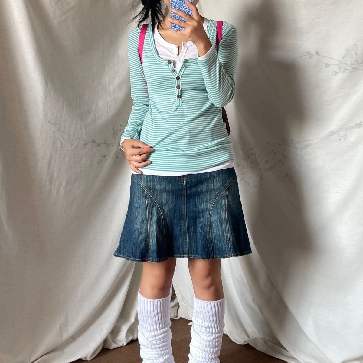 Striped Fake Two-piece Long Sleeve T-shirt SA822/SA823