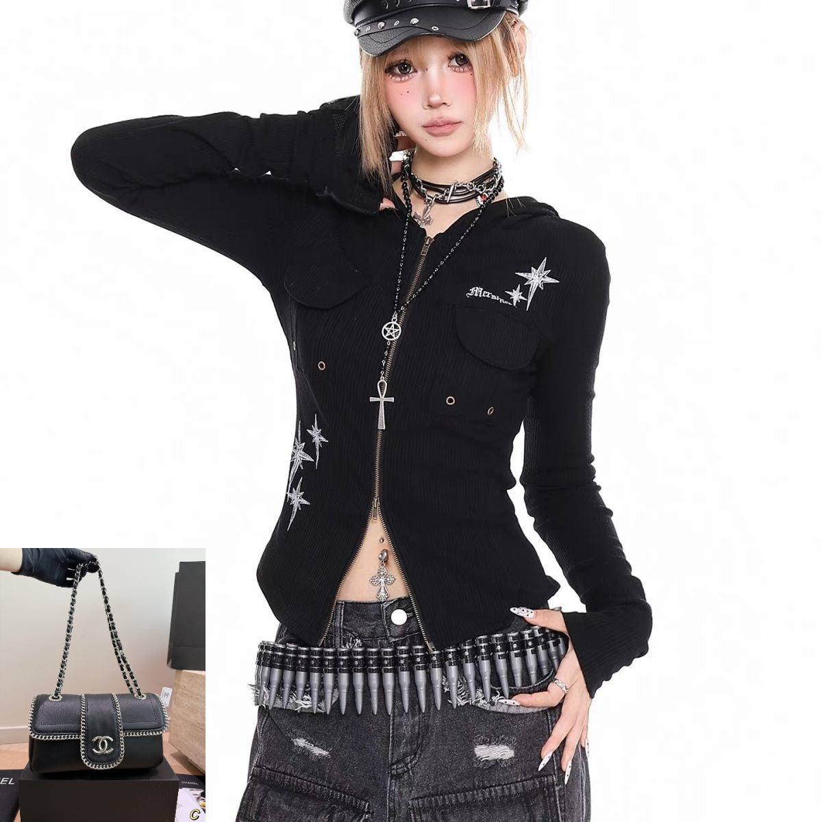 Black Long Sleeve T-shirt SA840