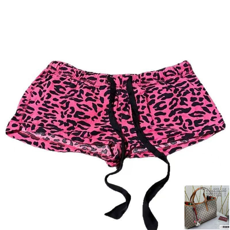 Rose Leopard Print Shorts SAB070