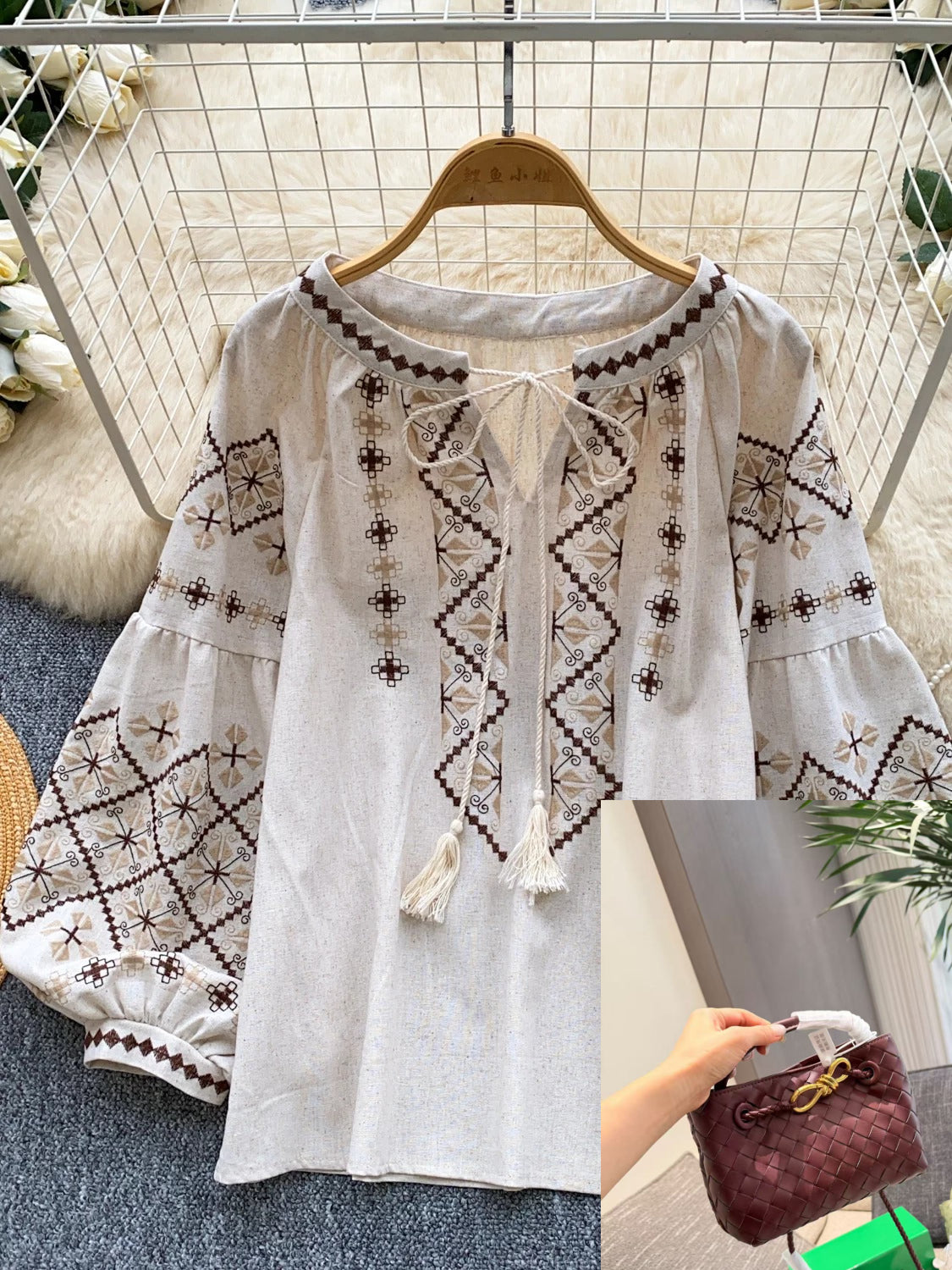 Commuting Style Embroidered Shirt SA987