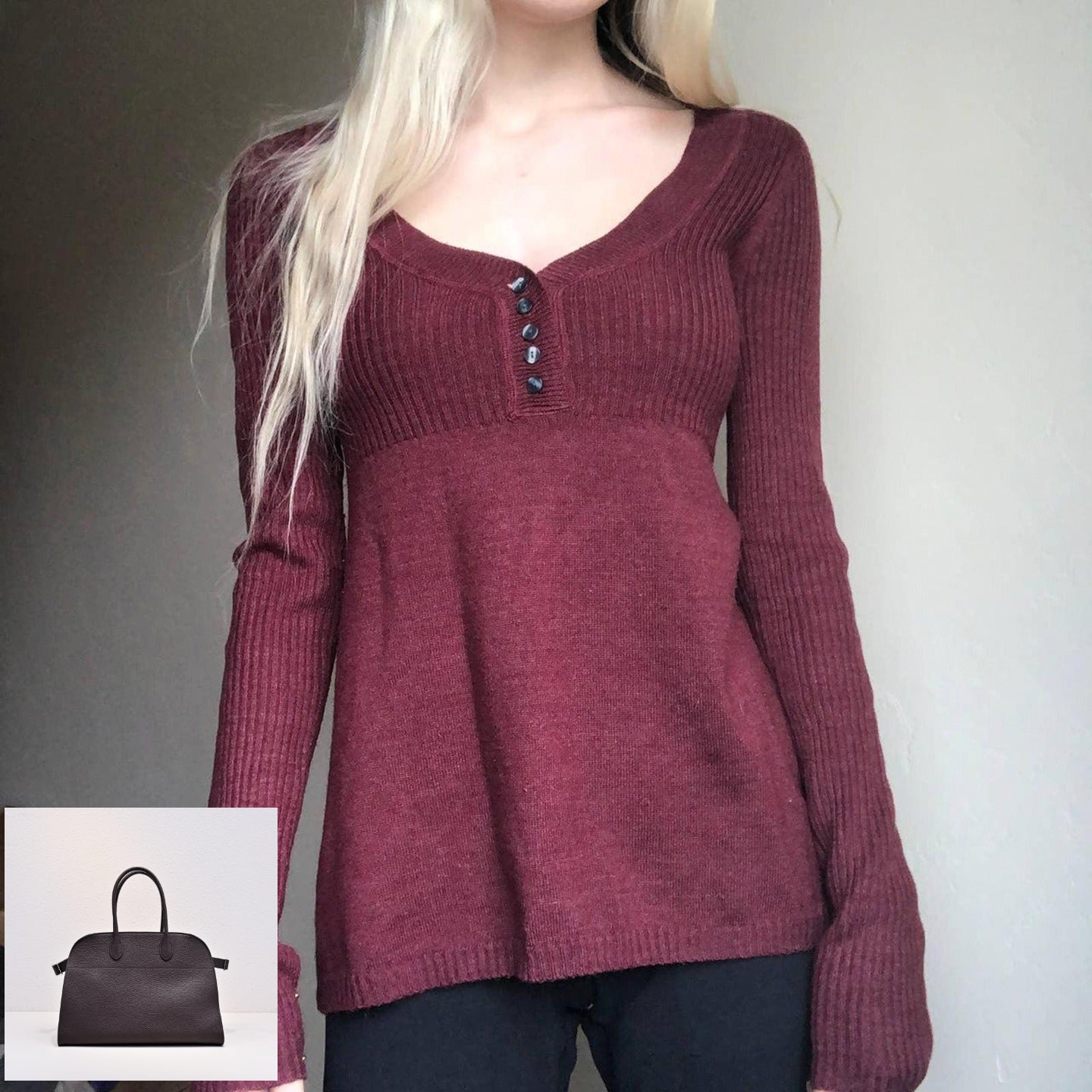 V-neck Breasted Sweater SA529