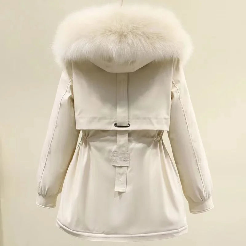 Hooded Long Sleeve Jacket Casual Mujer