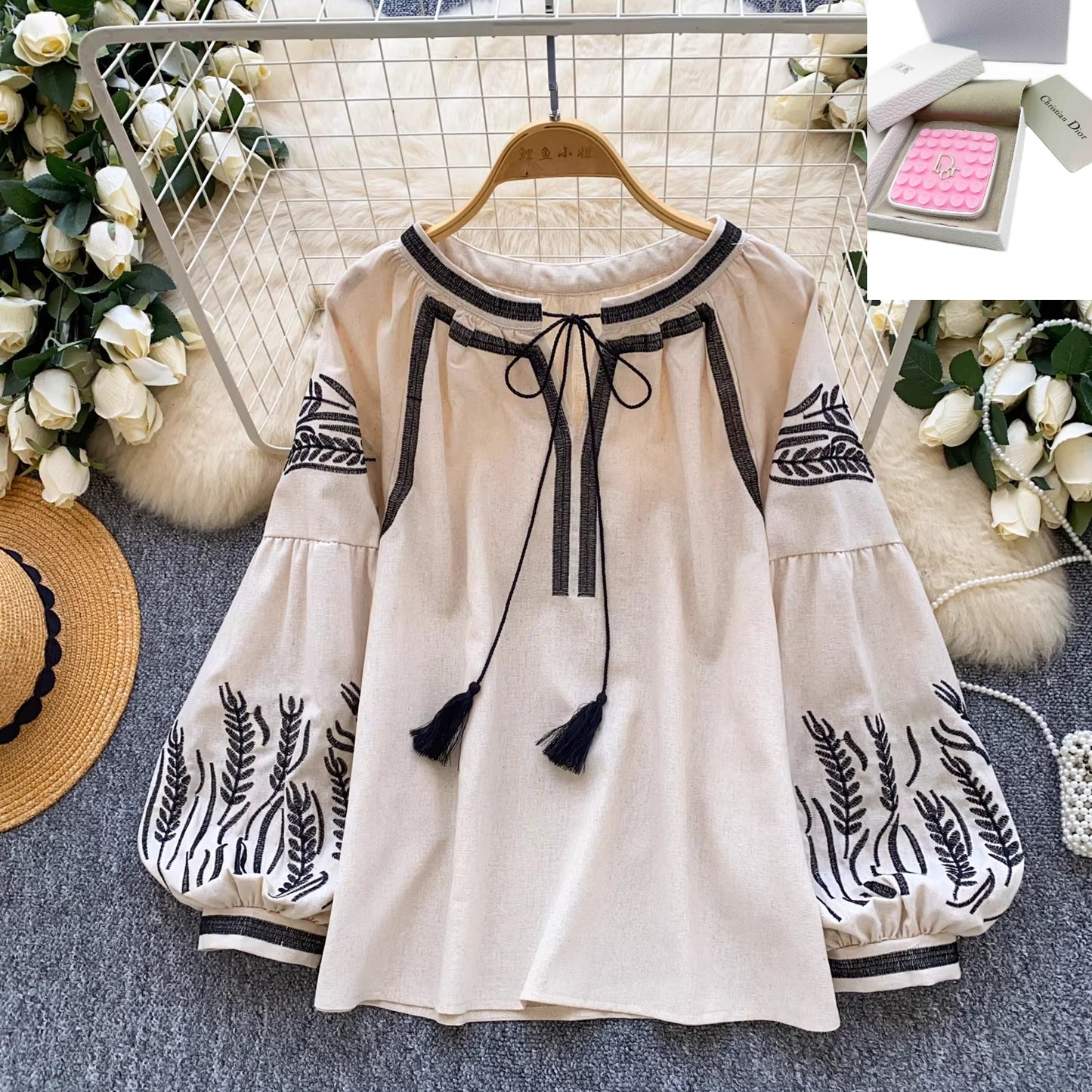 Women's Embroidered Loose Shirt SA779