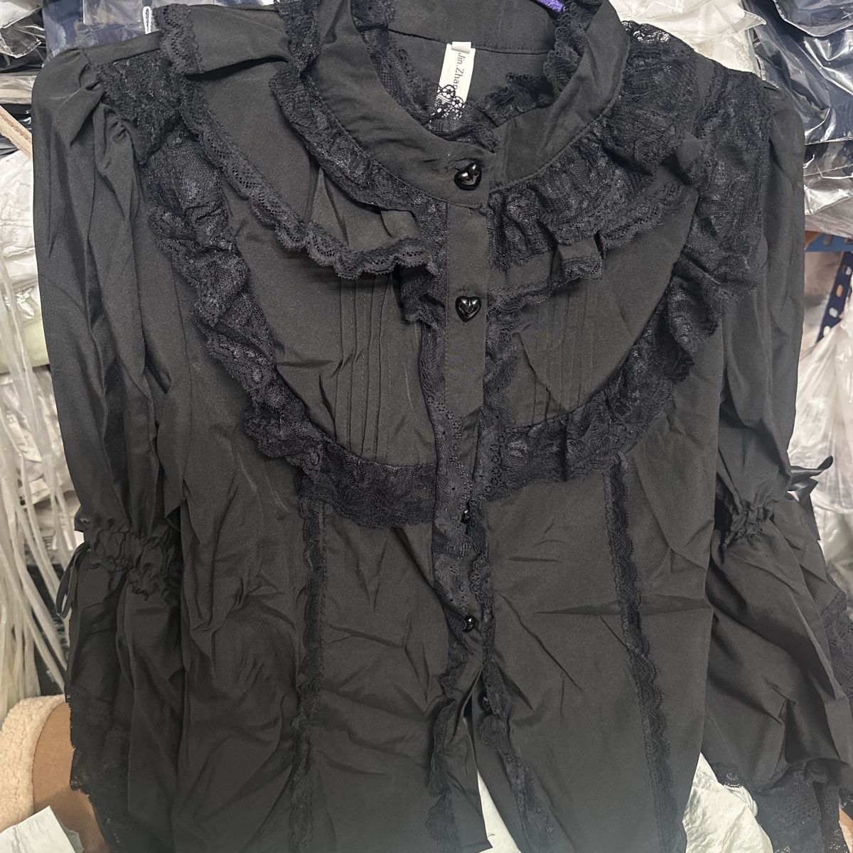 Lace Sleeve Shirt US-64D184