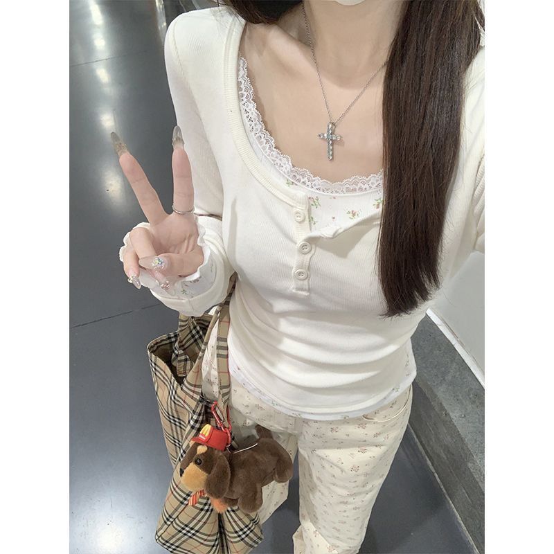 Fake Two-piece Long-sleeved T-shirt  SAB114