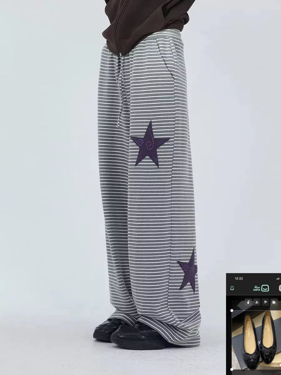 Purple Star Patchwork Soft Straight Pants SA247/SA269