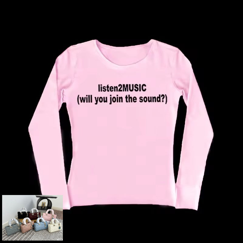 Long Sleeve Crew Neck T-Shirt Women's Top SA537