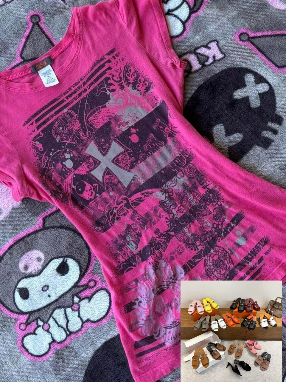 Pink Printed Short Sleeve Top SA624