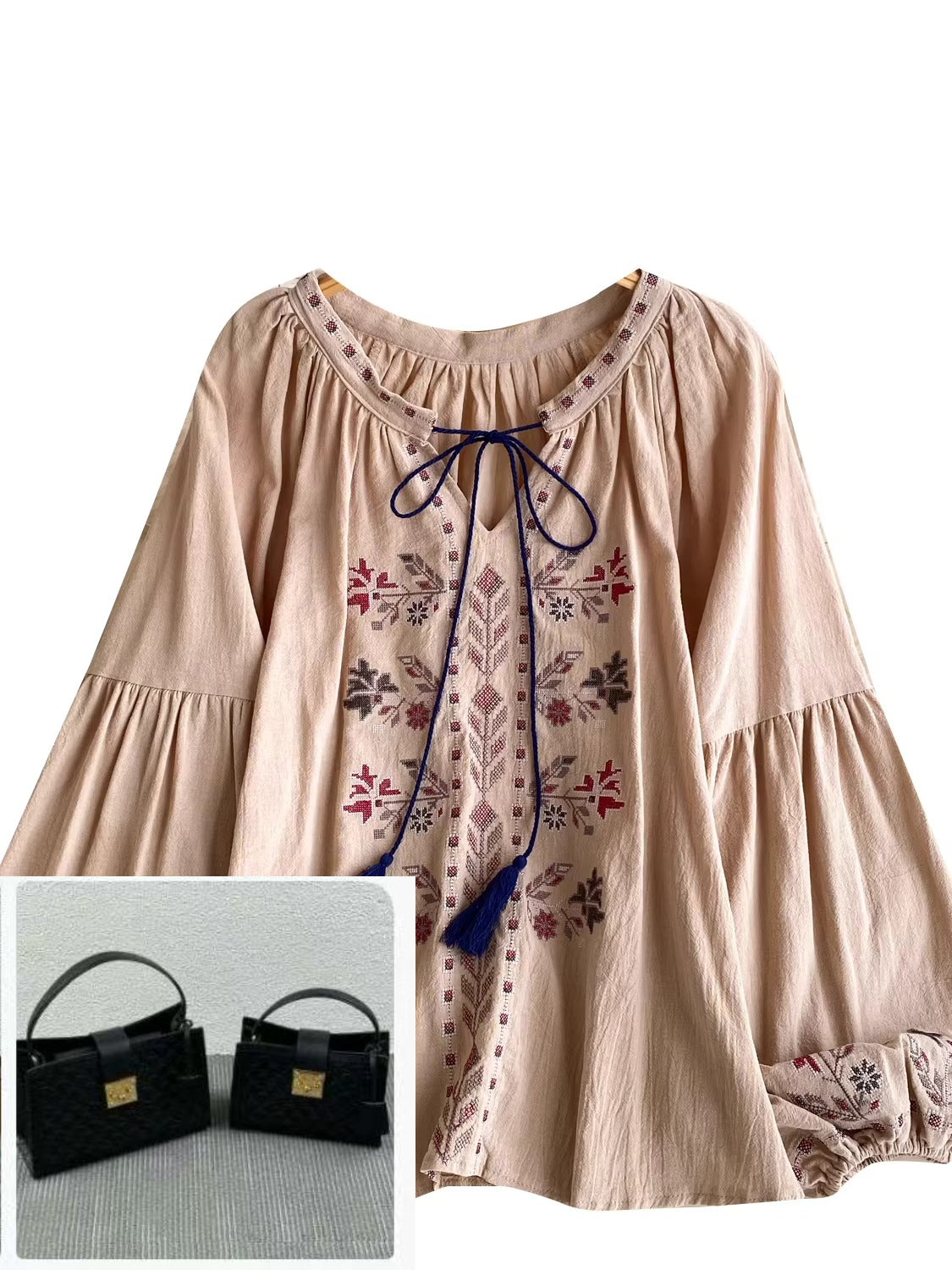Embroidered and Printed Long-sleeved Shirt SA799/SA800