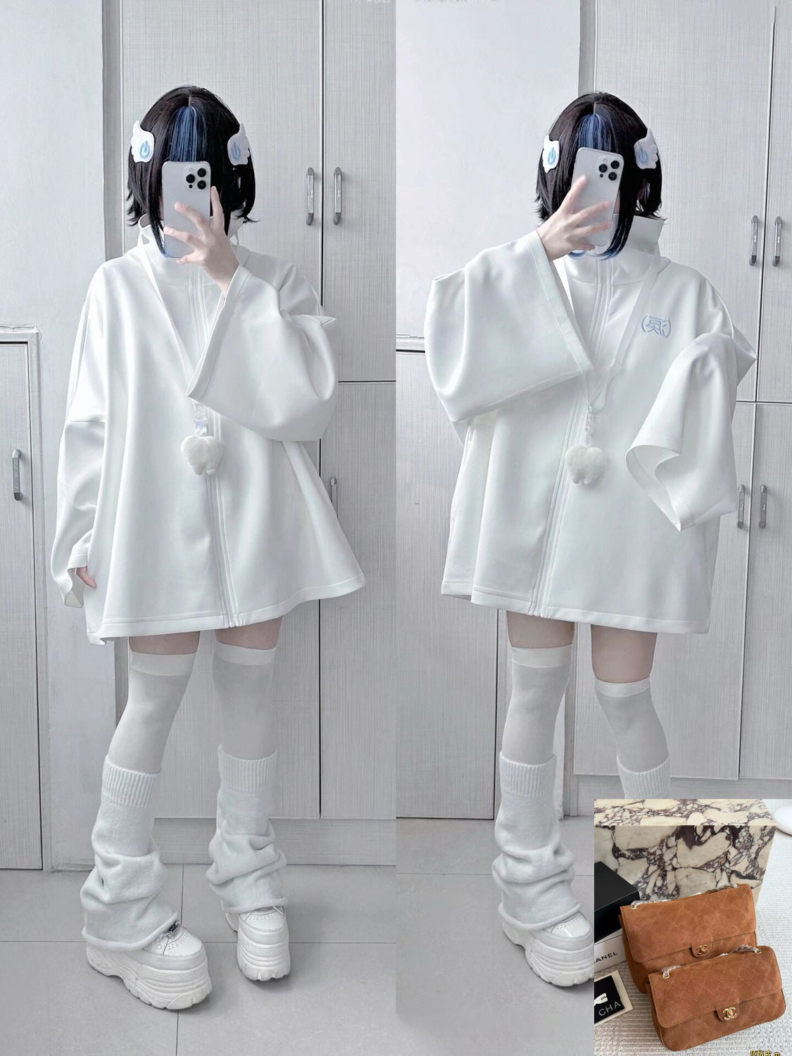 Women's White Sweatshirt SAB179/SAB180