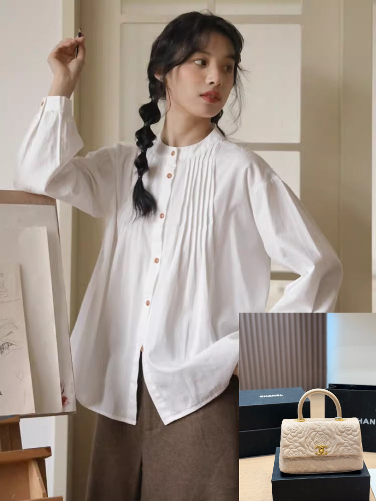 Round Neck Long Sleeve Shirt SA842