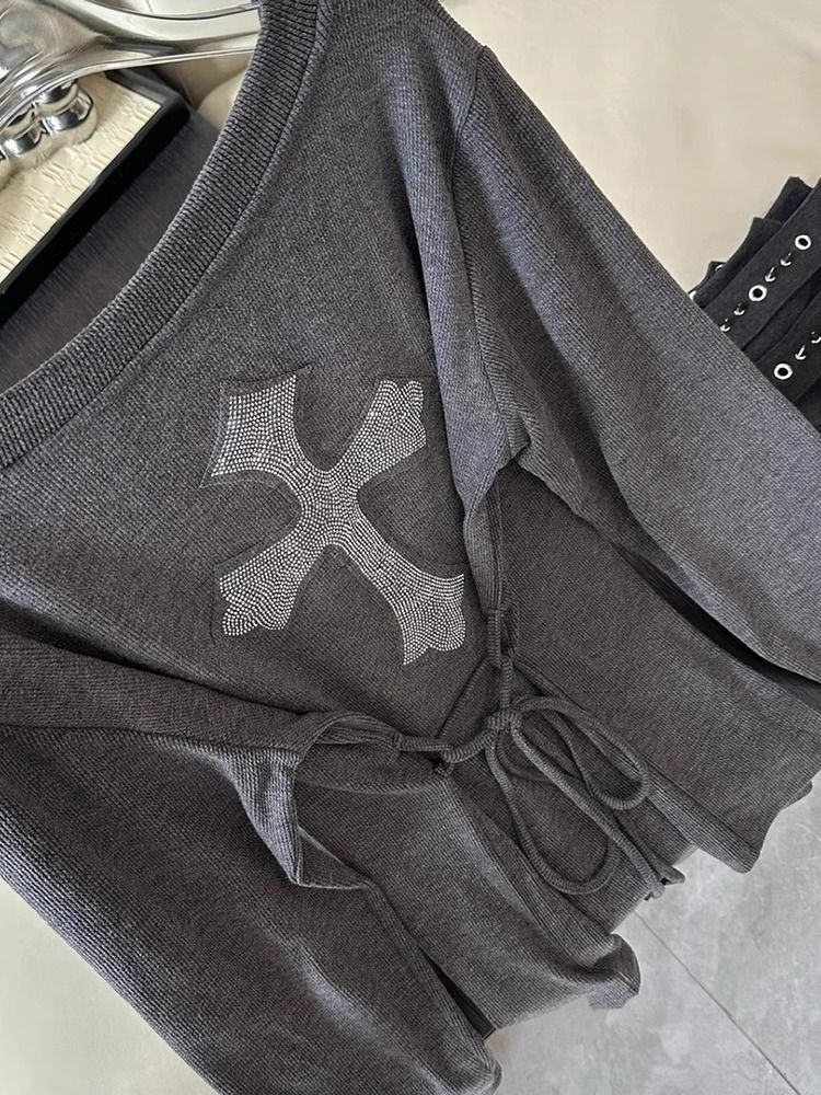 Cross-design High Street Long Sleeve Top SA814