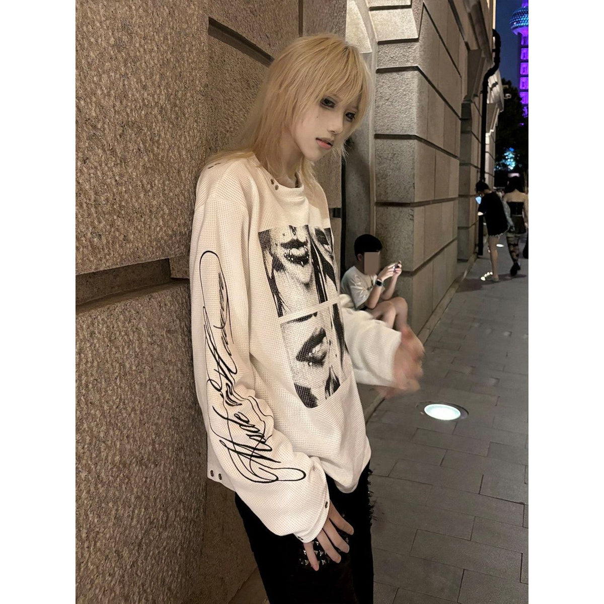 Round Neck Long Sleeve T-shirt SAB193