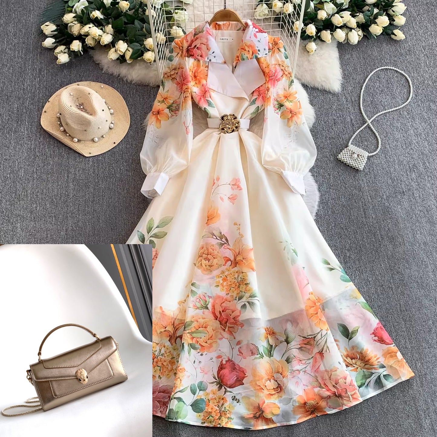 Women's Suit Collar Dress SA747