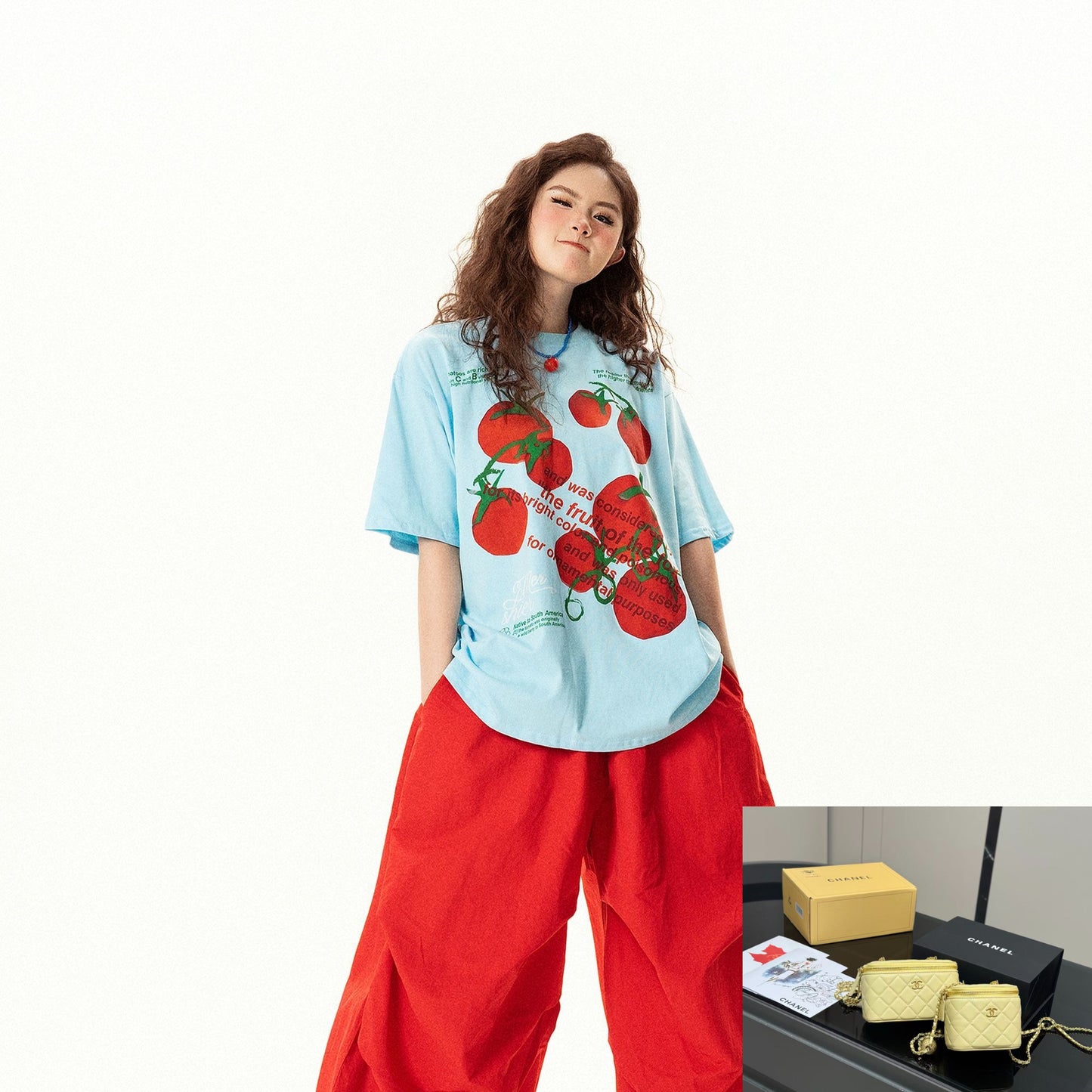 Tomato Print Short Sleeve T-shirt  SA850/SA851