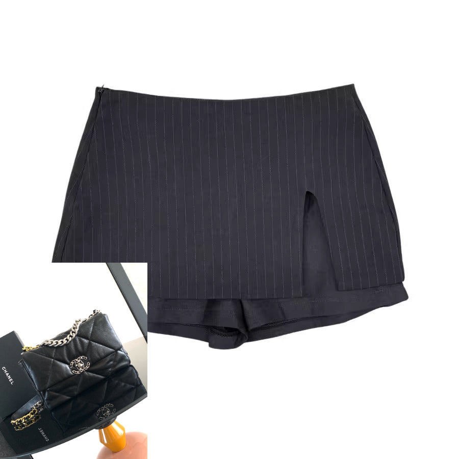 Black Pinstripe Culottes SA725